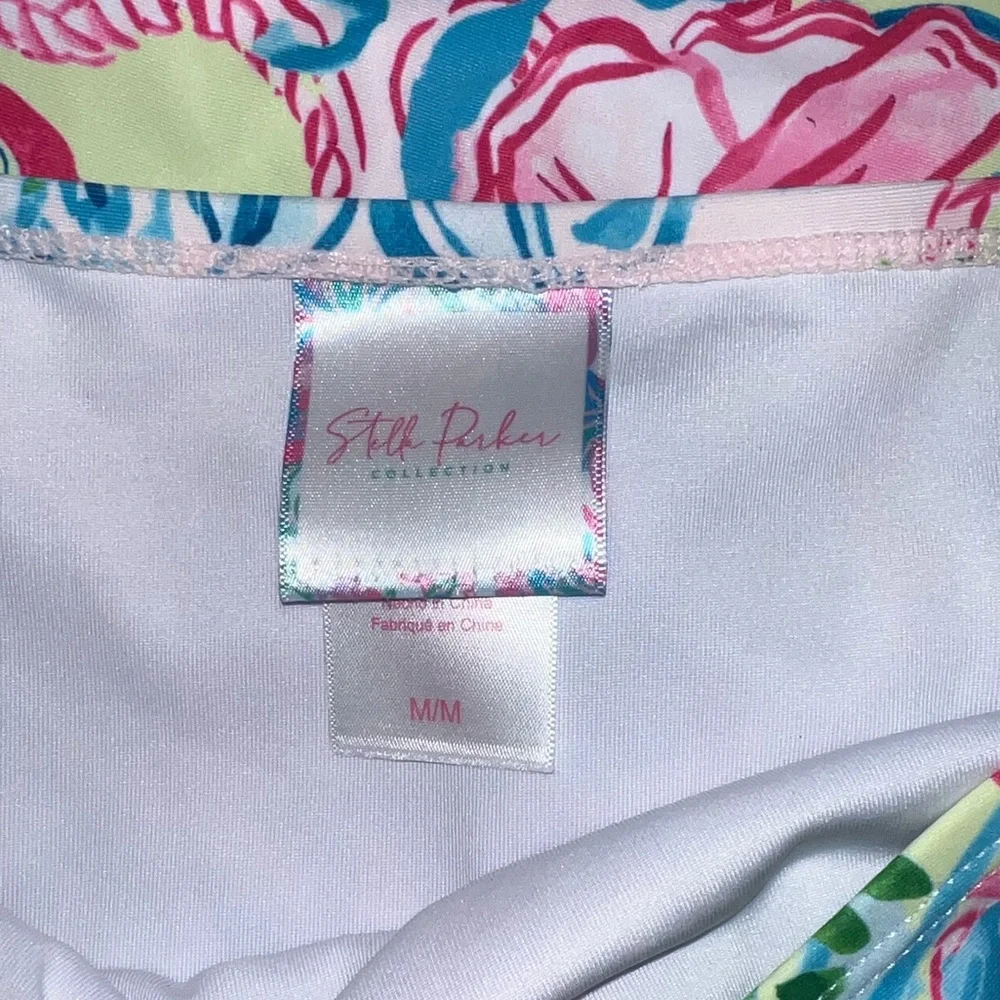 Stella Parker collected floral pastel tankini 2 piece swimsuit size M - Picture 2 of 4